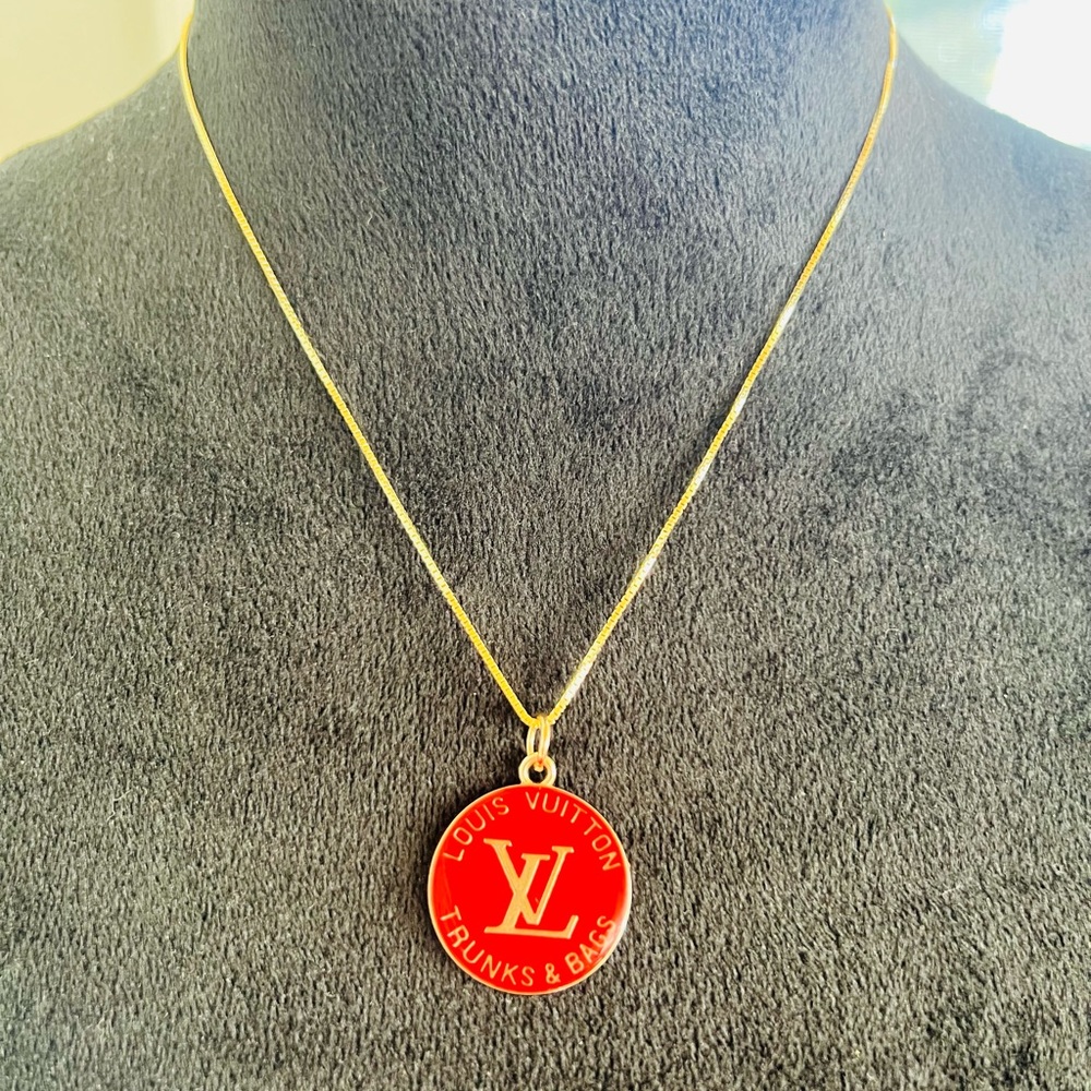 LV zipper pull necklace